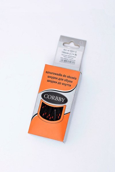 CORBBY Trekking Laces Black and Red