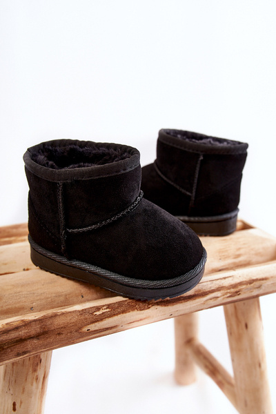 Kids' Warm-up Snow Boots Black Gooby