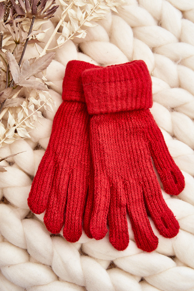 Smooth Touchscreen Red Women's Gloves