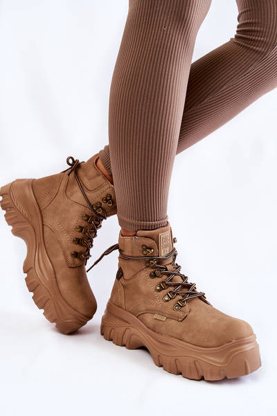 Women's Boots Memory Foam Big Star KK274366 Beige