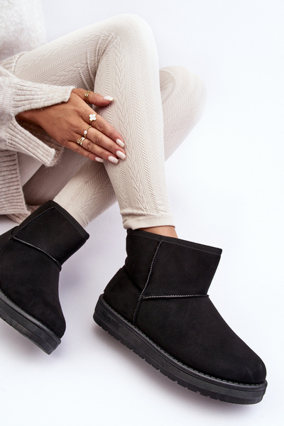 Bottes de neige doublées de fourrure pour femmes noires Big Star MM274158