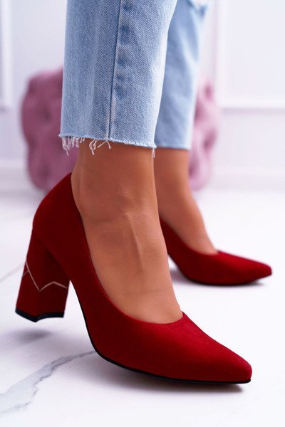 Laura Messi Femei Suede Red 2050 Tiffany Pompe