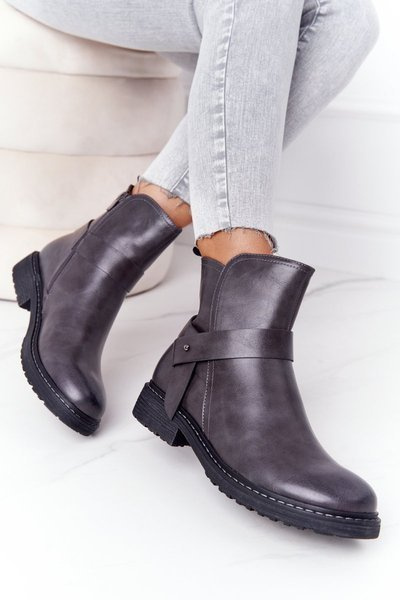 Hőszigetelt női csizma szürke Alivia