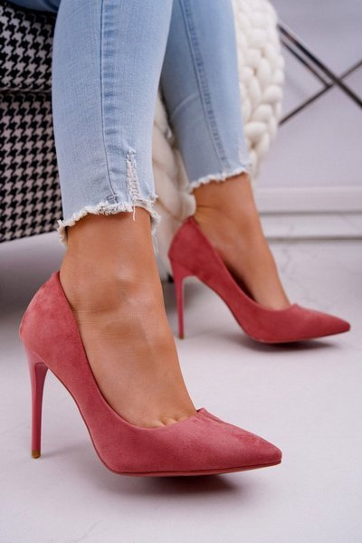 Escarpins Betty en daim rose pour femmes