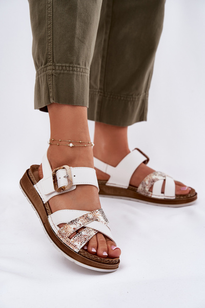 Damen Sandalen Mit Schnalle Inblu GS000056 Weiß