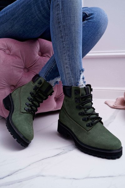 Női bakancs Trappers Big Star Green EE274031