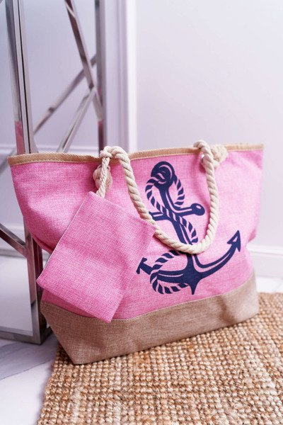 Großer Strand Rosa Shopper Handtasche