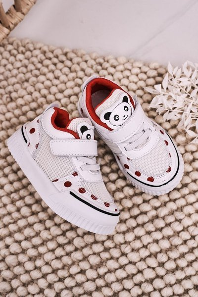 Chaussures de sport pour enfants avec panda blanc rouge Chico