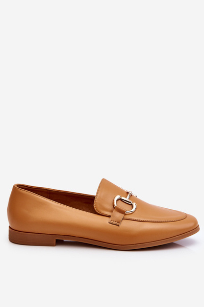Classic Women's Loafers With Embellishment Camel Jamie