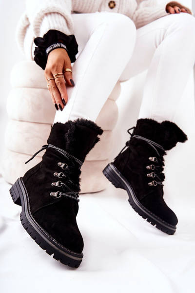 Szigetelt Trapper Boots Fekete Nelby