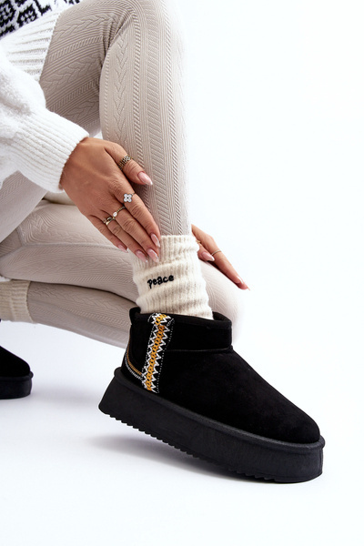 Bottes de neige à plateforme avec motif noir Udra