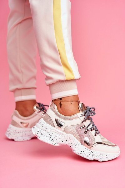Chaussures de sport pour femmes, brocart Beige Vegas