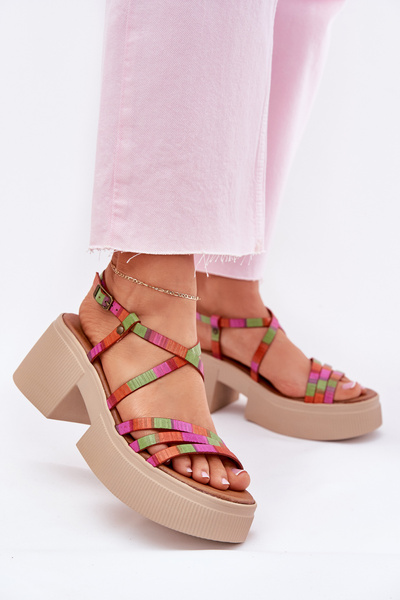 Damen Leder Sandalen Maciejka 06990-39 Multicolor