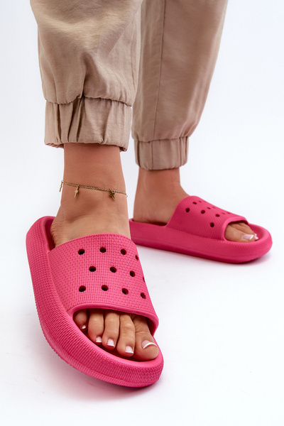Női hab csúszdák vastag talpon Fuchsia Beula