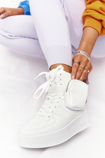 Sports Shoes On A Platform With A Purse White Alexis
