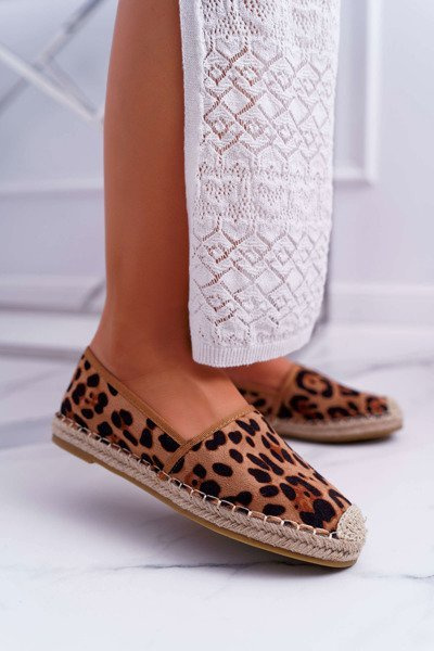 Women's Suede Slip-on Espadrilles Leopard Jungle