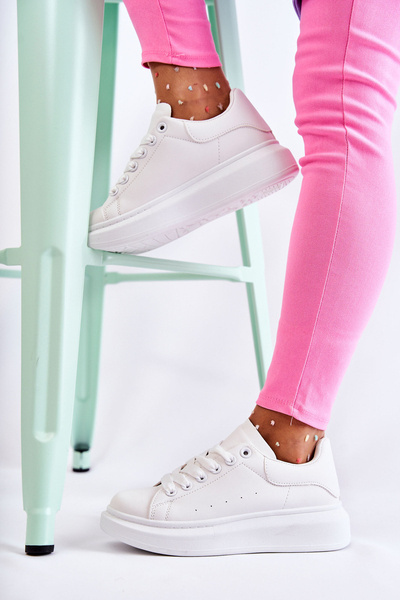 Damen Sportschuhe auf der Plattform Weiß Eliso