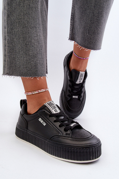 Damen Plateau-Sneaker Big Star NN274255 Schwarz