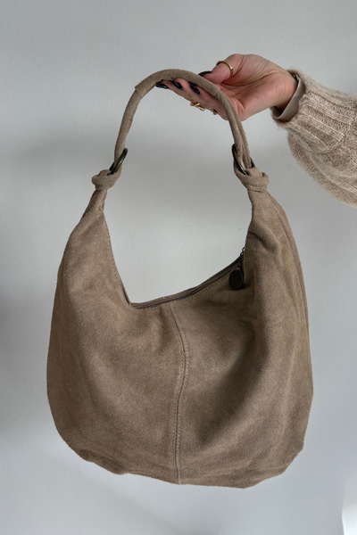 Sac En Suède Naturelle Beige Clair Floriah