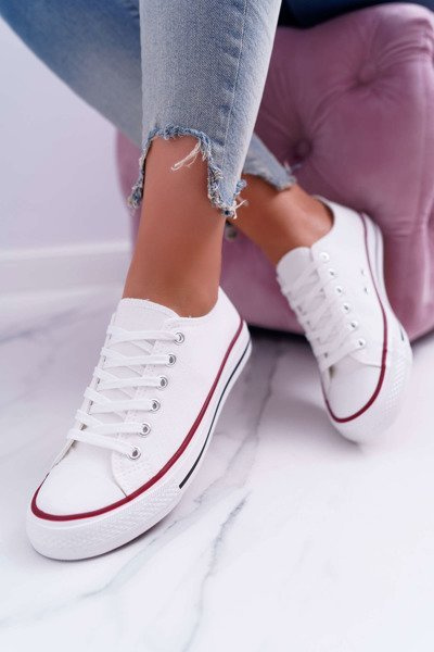 Baskets Basses Femme Tissu Blanc FreeTime