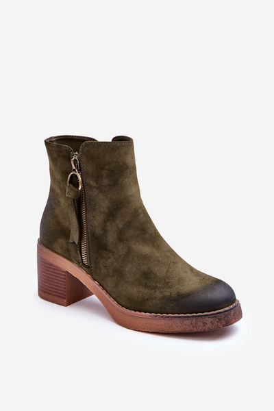 Cizme clasice de piele de căprioară Limoso verde Limoso