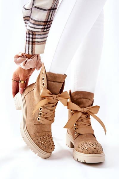Bottes de travail en daim à plusieurs niveaux Lewski Shoes 3069 Sable
