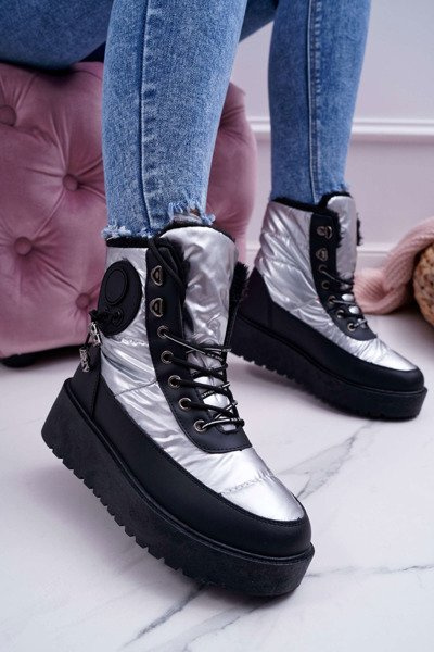 Fleecegefütterte Damen-Schneestiefel Silver Fahrenheit