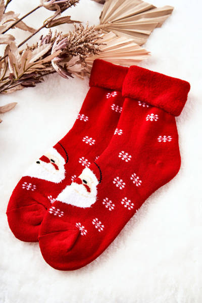 Weihnachten Weihnachtsmann Socken Rot