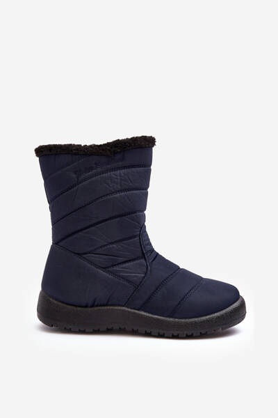 Bottes de neige hautes rembourrées pour femmes Navy Luxina