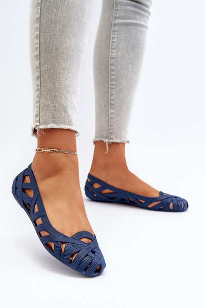 Ballerines Caoutchouc Femme Bleu Marine Salam