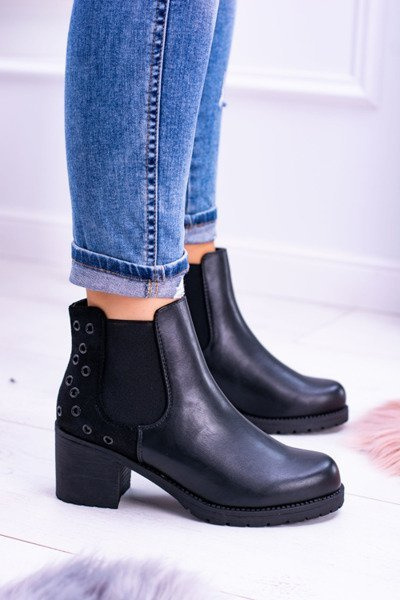 Sergio Leone Bottines à talons aiguilles Megusto noires