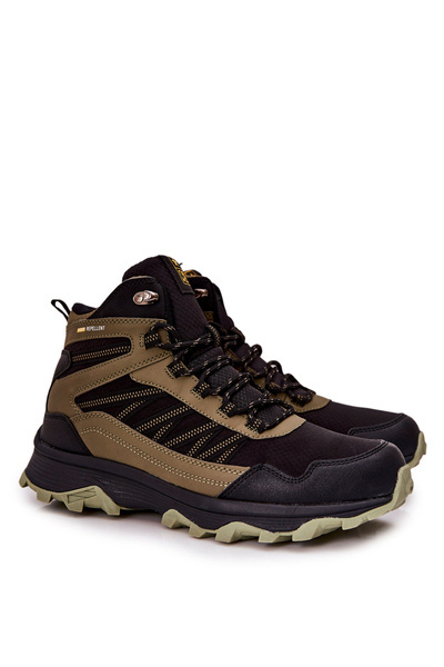 High-top Tiered Sports Shoes Khaki Deepmark