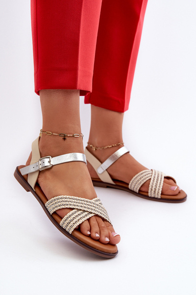 Sandales Plates Femme S.Barski MY923 Beige