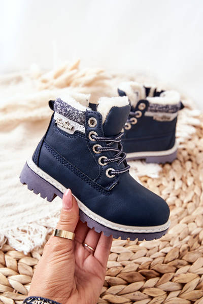 Bottes Isolées Enfant Avec Fourrure Marine Estee