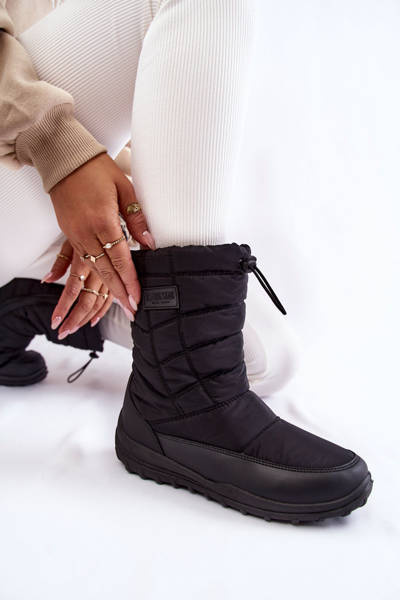 Hohe warme Schneestiefel für Damen Big Star KK274599 Schwarze