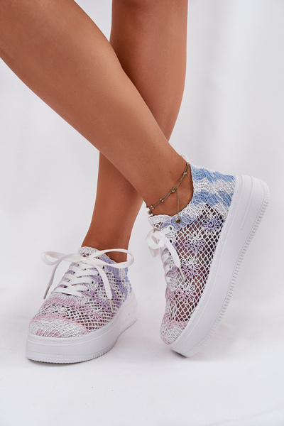 Adidași Femei Pe Platformă Cu Suport Croșetat Multicolor Mirietto