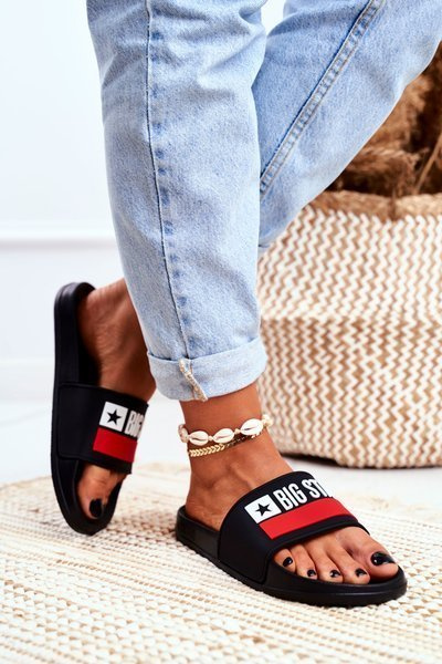 Big Star Damen Classic Schwarz Flip Flops GG274A045