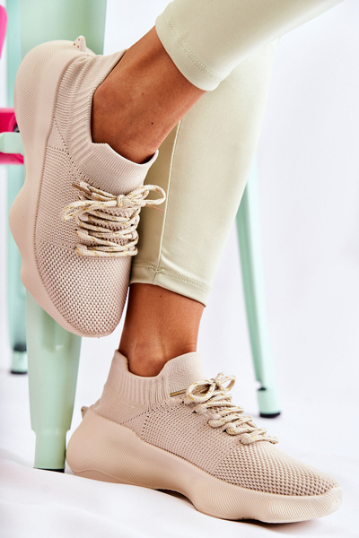 Pantofi sport pentru femei Slip-On Light Beige Dalmiro
