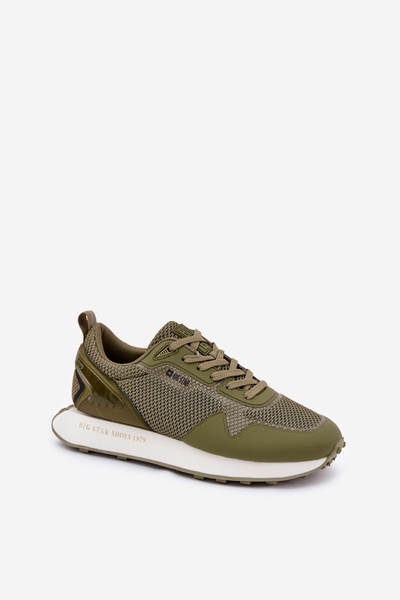 Sneakers Pour Hommes Sur Plateforme Big Star RR174360 Hi-Poly System Khaki