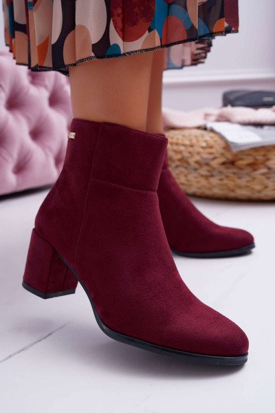 Cizme cu toc pentru femei Sergio Leone Maroon BT522