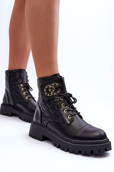 Bottines pour femmes avec décoration noir Toye