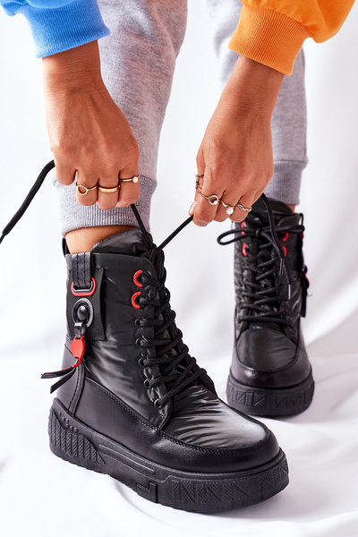 Damen Schneestiefel Schwarz Cascia