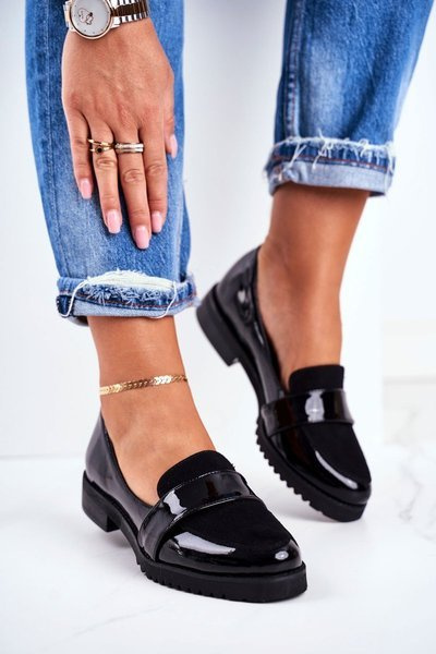 Femei Mocasins din piele Lacqueded Nicole 2589