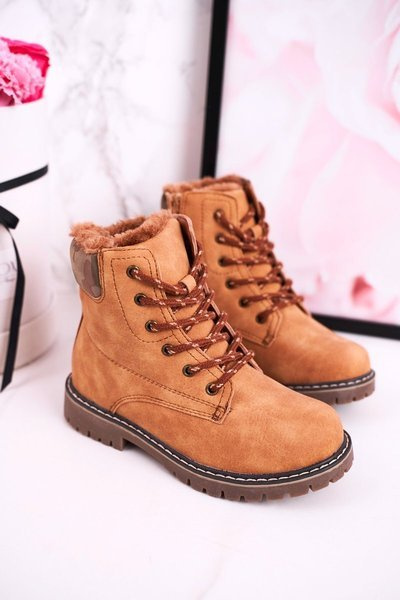 Bottes Enfant Isolées Avec Fourrure Camel London