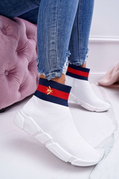 Pantofi sport pentru femei High Sock White Deloram