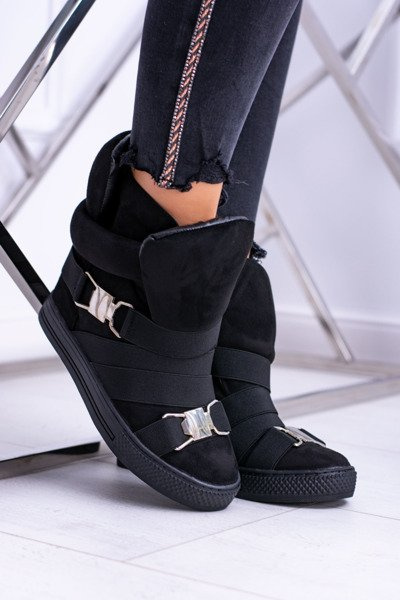 Lu Boo Baskets Ancre En Daim Noir