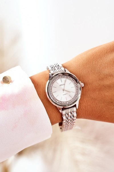 Montre sur bracelet avec zircon cubique ERNEST argent