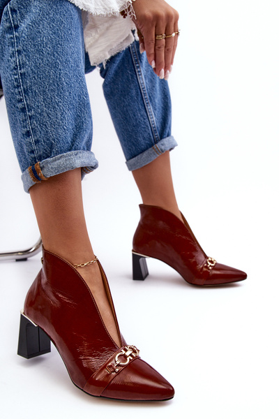 Bottines à Talon en Cuir Maciejka 05262-02 Marron