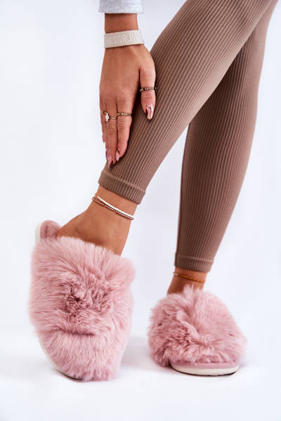 Women's fur slippers Pink Sheryl