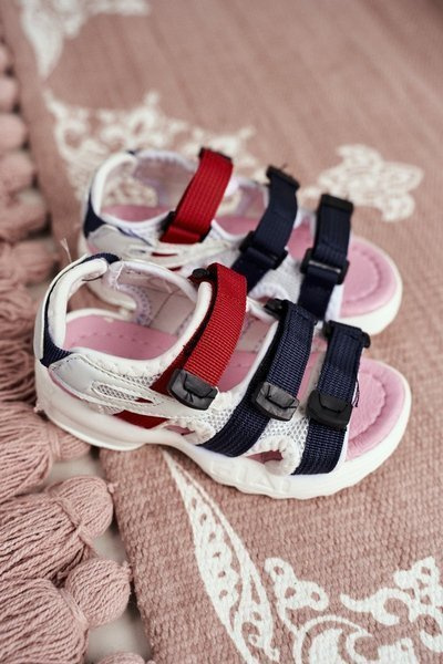 Child's Sandals For Girls Boys With Bur White Pink Fima